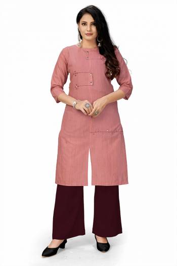 Attrective Look This Readymade Long Kurti In Fine Color. Kurti Are Cotton Fabricated Beautified With Designer Hand Embroidery Work. It Is Light In Weight And Easy To Carry All Day Long. 