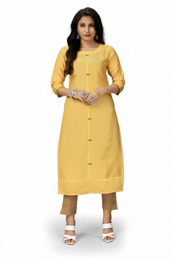 Attrective Look This Readymade Long Kurti In Fine Color. Kurti Are Cotton Satin Fabricated Beautified With Designer Hand Embroidery Work. It Is Light In Weight And Easy To Carry All Day Long. 