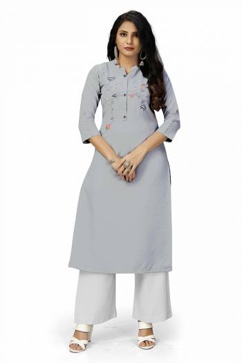 Attrective Look This Readymade Long Kurti In Fine Color. Kurti Are Fancy Silk Fabricated Beautified With Designer Hand Embroidery Work. It Is Light In Weight And Easy To Carry All Day Long. 