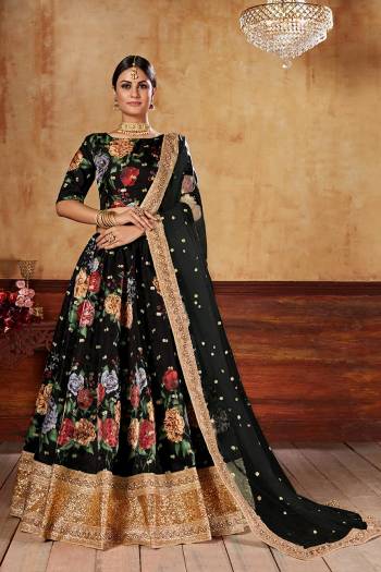 Stylist This Wedding Season Special Designer Lehenga Choli And Dupatta In Fine Color. Blouse And Lahenga  Are Fine Art Silk Fabric Based With Heavy Designer Digital Printed With Dori,Sequance Embroidery Work.Buy Now. 