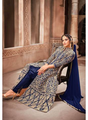 Look Pretty In This Very Beautiful Fancy Straight Suit In Beautifull Color. Its Top Is Net With Santoon Bottom And Nazneen Dupatta.It Is Beautified With Very Pretty Heavy Designer Embroidery Work Which Gives A Subtle Look To It.