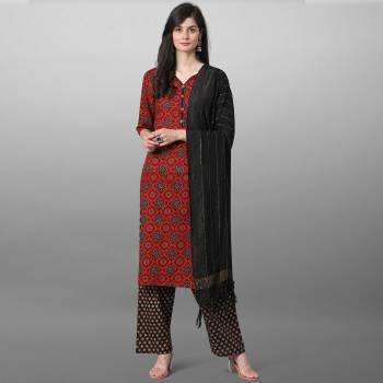 Looking This Readymade Long Suits In Fine Dark Color. Top,Bottom And Dupatta Are Cotton Fabricated Beautified With Designer Printed With Wevon Jari Dupatta. It Is Light In Weight And Easy To Carry All Day Long. 