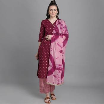 Attrective This Readymade Long Plazzo Suits In Fine Color. Top,Bottom Are Cotton With Dupatta Are Nazneen Fabricated Beautified With Designer Printed. It Is Light In Weight And Easy To Carry All Day Long. 