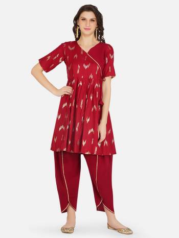 Look This Readymade Long Kurti With Bottom In Fine Color. Kurti And Bottom Are Cotton Fabricated Beautified With Designer Printed. It Is Light In Weight And Easy To Carry All Day Long. 