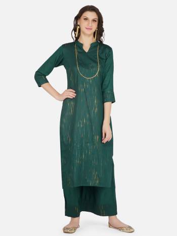 Look This Readymade Long Kurti With Bottom In Fine Color. Kurti And Bottom Are Cotton Fabricated Beautified With Designer Printed. It Is Light In Weight And Easy To Carry All Day Long. 