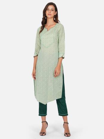 Stylist This Readymade Long Kurti With Bottom In Fine Light Color. Kurti And Bottom Are Cotton Fabricated Beautified With Designer Printed. It Is Light In Weight And Easy To Carry All Day Long. 