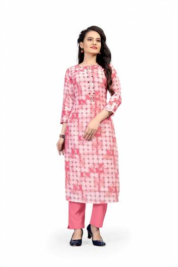 Look This Readymade Long Kurti With Bottom In Fine Color. Kurti Are Poly Viscose And Pant Are Polester Fabricated Beautified With Designer Printed. It Is Light In Weight And Easy To Carry All Day Long. 