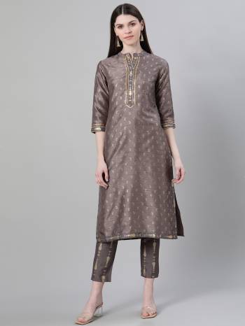 Attrective This Readymade Long Kurti With Bottom In Fine Color Fabricated On Poly Silk Beautified With Designer Foil Printed. It Is Light In Weight And Easy To Carry All Day Long. 