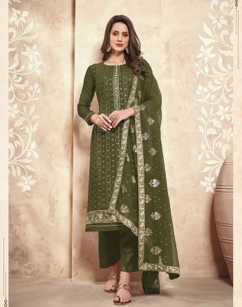 Attrective This Designer Partywear In Long Length Fine Color.Its Pretty Heavy Designer Embroidery Work Top Is Georgette Based Paired With Dull Santoon Bottom And Georgette Fabricated Dupatta Which Gives An Attractive To The Suit.