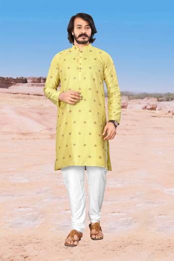 Partywear This Traditional Designer Readymade Kurta With Bottom Set. Kurta Are Jacquard Silk And Botton Are Silk Fabric With Wevon Designer.Buy Now. 