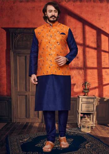 Attrective This Traditional Functional Designer Readymade Kurta,Bottom With Jacket Set. Its Kurta And Botton Are Art Silk And Jacket Is Semi Cotton Fabric With Stylist Printed.Buy Now. 