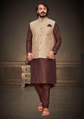 Attrective This Traditional Functional Designer Readymade Kurta,Bottom With Jacket Set. Its Kurta And Botton Are Art Silk And Jacket Is Semi Cotton Fabric With Stylist Printed.Buy Now. 