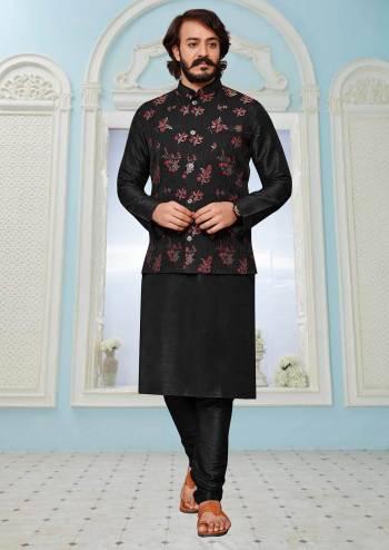 Attrective This Traditional Functional Designer Readymade Kurta,Bottom With Jacket Set. Its Kurta And Botton Are Art Silk And Jacket Is Semi Cotton Fabric With Stylist Printed.Buy Now. 