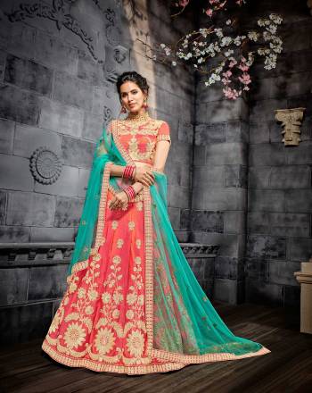 Garb This  Wedding Season Designer Lehenga Choli In Fine Color Fabricated On Shadow Silk Beautified Fabric Choli And Lahenga Are Shadow Silk With Dupatta Are Net Fabric With Designer Heavy Embroidery Work.Buy Now. 