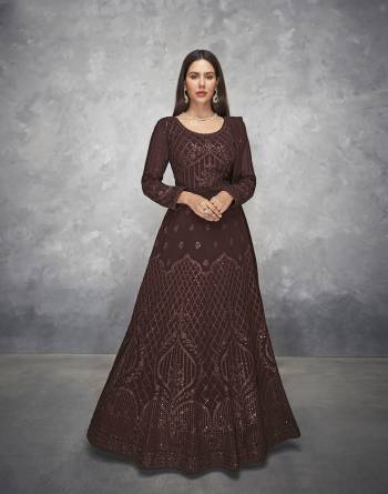 Attrective This Partywear Collection In Long Length Fine Color.Its Pretty Heavy Designer Sequance Embroidery Work Top Is Georgette Based Paired With Santoon Bottom And Georgette Fabricated Dupatta Which Gives An Attractive To The Suit.Buy Now.