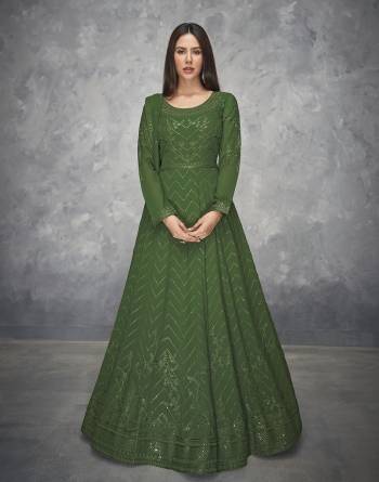 Attrective This Partywear Collection In Long Length Fine Color.Its Pretty Heavy Designer Sequance Embroidery Work Top Is Georgette Based Paired With Santoon Bottom And Georgette Fabricated Dupatta Which Gives An Attractive To The Suit.Buy Now.