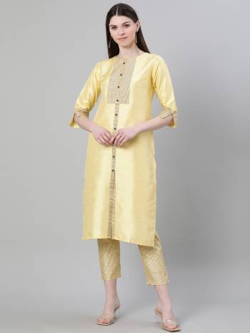 Looking This Readymade Long Kurti With Bottom In Fine Color. Kurti And Pant Are Fabricated On Poly Silk Beautified With Designer Solid. It Is Light In Weight And Easy To Carry All Day Long. 