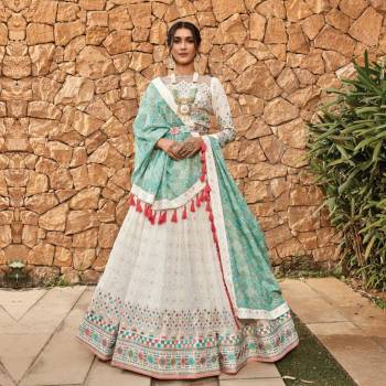 Attrective Looking This Wedding Partywear Readymade Heavy Designer Sequance With Lukhnowi Embroidery Work Lehenga Choli In Fine Color Fabricated On Geoegette And Dupatta Are Georgette Beautified With Heavy Attractive Lahenga Choli Set.Buy Now. 