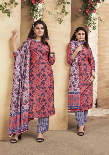 Looking Attrective This Readymade Suits In Fine Light Color. This Suit Top And Botton Are Maslin And Dupatta Are Chinon Fabricated Beautified With Designer Printed. It Is Light In Weight And Easy To Carry All Day Long. 