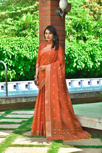 Looking This Designer Partywear Saree Are Fine Saree Paired With Blouse.This Saree And Blouse Are Sambalpuri Cotton Based Fabric With Heavy Wevon Resham Butti Designer Work. Buy This Pretty Saree Now.