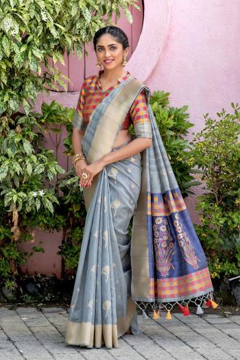 Your Personality In This Lovely Colored Designer Saree. This Saree?And Blouse Are Fabricated On Tussar Silk Beautified With Wevon Rich Multy Color Pallu Designer. Buy This Pretty Saree Now.