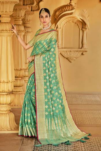 Looking This Designer Tassle Saree Are Fine Saree Paired With Blouse.This Saree And Blouse Are Silk Based Fabric With Weaving Designer Work. Buy This Pretty Saree Now.