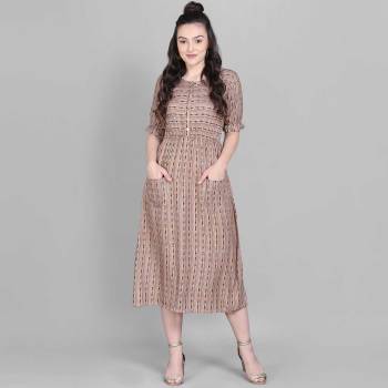 Looking This Readymade Long Kurti In Fine Color. This Kurti Are Rayon Fabricated Beautified With Designer Printed. It Is Light In Weight And Easy To Carry All Day Long. 