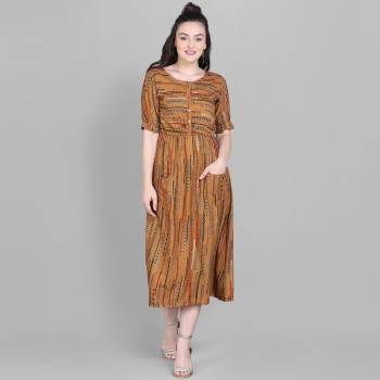 Looking This Readymade Long Kurti In Fine Color. This Kurti Are Rayon Fabricated Beautified With Designer Printed. It Is Light In Weight And Easy To Carry All Day Long. 