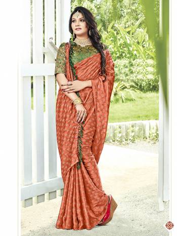 Garb This Designer Saree Are Fine Color Paired With Contrasted Blouse.This Saree Are Satin Georgette And Blouse Are Art Silk Based Wevon Designer With Mirror Work Fabric With Saree Are Printed Designer. Buy This Pretty Saree Now.