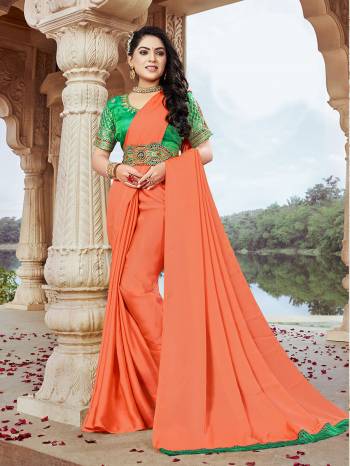 Attrective This Designer Saree Are Fine Saree Paired With Contrasted Blouse And Belt.This Saree Are Moss Chiffon And Blouse And Belt Are Art Silk Based Fabric With Designer Embroidery Work. Buy This Pretty Saree Now.