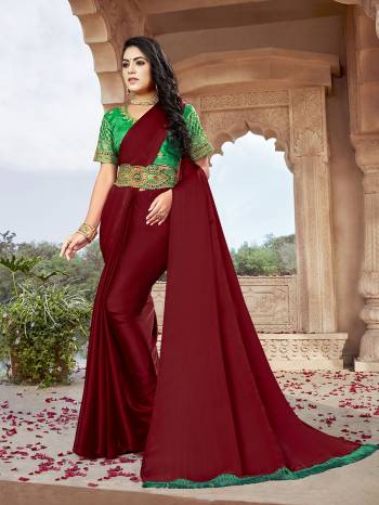 Attrective This Designer Saree Are Fine Saree Paired With Contrasted Blouse And Belt.This Saree Are Moss Chiffon And Blouse And Belt Are Art Silk Based Fabric With Designer Embroidery Work. Buy This Pretty Saree Now.