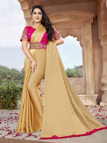 Attrective This Designer Saree Are Fine Saree Paired With Contrasted Blouse And Belt.This Saree Are Moss Chiffon And Blouse And Belt Are Art Silk Based Fabric With Designer Embroidery Work. Buy This Pretty Saree Now.