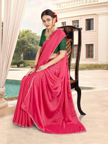 Looking This Designer Partywear Saree Are Fine Saree Paired With Contrasted Blouse.This Saree Are Satin With Stone Work And Blouse Are Art Silk With Sequance Embroidery Work Based Fabric With Designer Saree. Buy This Pretty Saree Now.