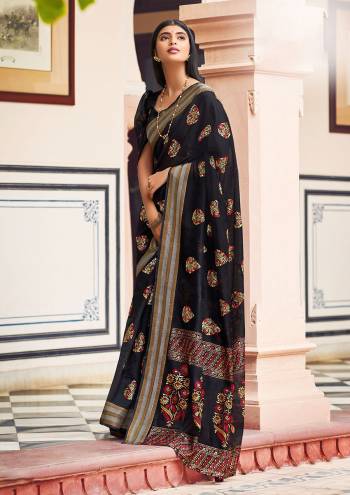 Attrective This Designer Traditional Saree Are Fine Saree Paired With Blouse.This Saree And Blouse Are Chandei Based Fabric With Heavy Wevon Designer. Buy This Pretty Saree Now.