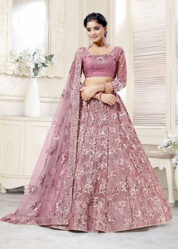 Lovely This Bridal Partywear Heavy Designer Lehenga Choli In Fine Color Fabricated On Net Beautified Fabric Lahenga Choli With Heavy Attrective Designer Double Sequancr,Thread Embroidery Work.Buy Now. 