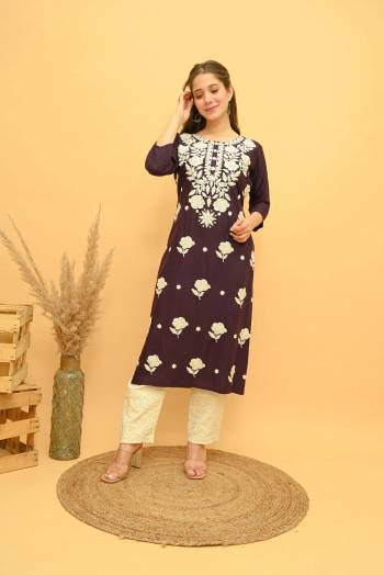 Garb This Disigner Readymade Long Kurti With Pant In Fine Color. Its Kurti And Pant Are Rayon Slub Fabricated Beautified With Designer Multy Embroidery Work. It Is Light In Weight And Easy To Carry All Day Long. Buy Now.