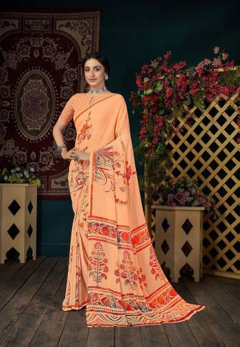 Enhance Your Personality In This Lovely Colored Designer Saree. This Saree?And Blouse Are Fabricated On Art Silk Beautified With Designer Printed. Buy This Pretty Saree Now.