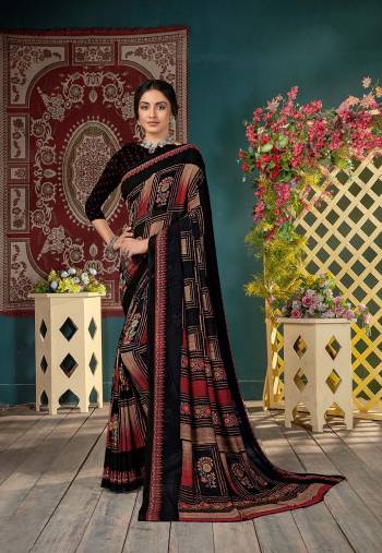 Enhance Your Personality In This Lovely Colored Designer Saree. This Saree?And Blouse Are Fabricated On Art Silk Beautified With Designer Printed. Buy This Pretty Saree Now.