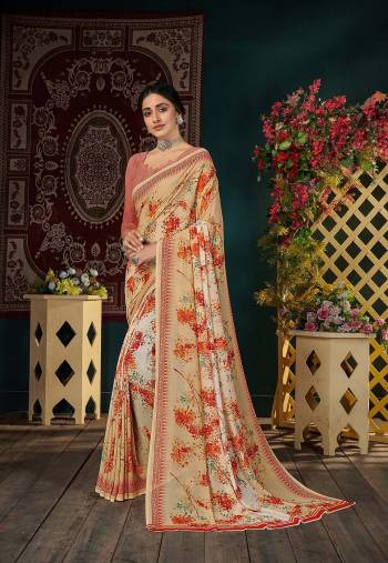 Enhance Your Personality In This Lovely Colored Designer Saree. This Saree?And Blouse Are Fabricated On Art Silk Beautified With Designer Printed. Buy This Pretty Saree Now.