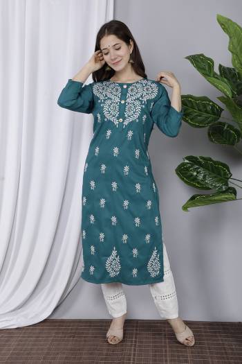 Attrective Looking This Disigner Readymade Long Straight Kurti In Fine Color. Its Kurti Are Silk Slub Fabricated Beautified With Designer Multy Embroidery Work. It Is Light In Weight And Easy To Carry All Day Long. Buy Now.