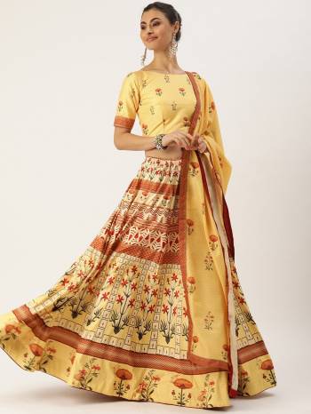 Garb This Partywear Heavy Designer Lehenga Choli And Dupatta In Fine Color. This Lahenga Choli Are Vaishari Silk And Dupatta Are Maslin Fabricated On Beautified With Attractive Designer Printed.Buy Now. 