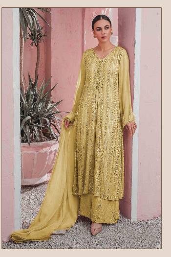 Attrective This Designer Pakistani Suit In Fine Light Color.Its Pretty Heavy Designer Embroidery Work Top Is Faux Georgette Based Paired With Faux Georgette Bottom And Chiffon Fabricated Dupatta Which Gives An Attractive To The Suit.