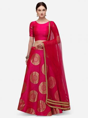 Looking This Partywear Heavy Designer Lehenga Choli And Dupatta In Fine Color. This Lahenga Choli Are Banarasi Silk And Dupatta Are Net Fabricated On Beautified With Attractive Wevon Jacquard Designer.Buy Now. 