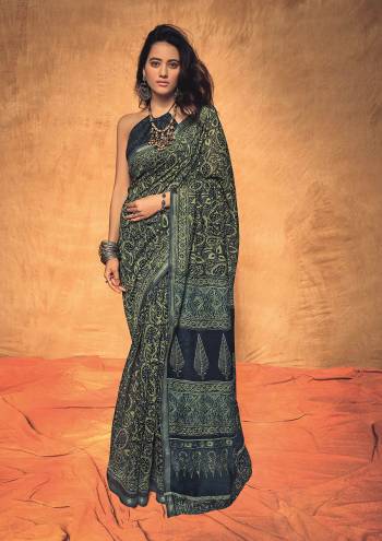 Looking This Partywear Casual Saree Are Fine Saree Paired With Blouse.This Saree And Blouse Are Soft Cotton Fabric With Designer Block Printed. Buy This Pretty Saree Now.