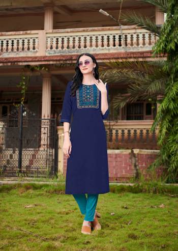 Attrective This Partywear Readymade Long Kurti In Fine Color. Its Kurti Are Nira Cotton Fabricated Beautified With Designer Multy Embroidery Work. It Is Light In Weight And Easy To Carry All Day Long. 