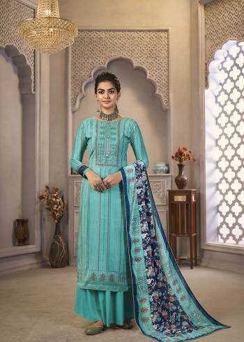 Stylist This Sharara Designer Long Length Suit In Lovely Color.Its Pretty Designer Digital Printed With Hand Work Top Is Velvet Based Paired With Pashmina Silk Bottom And Velvet Fabricated Dupatta Which Gives An Attractive To The Suit.