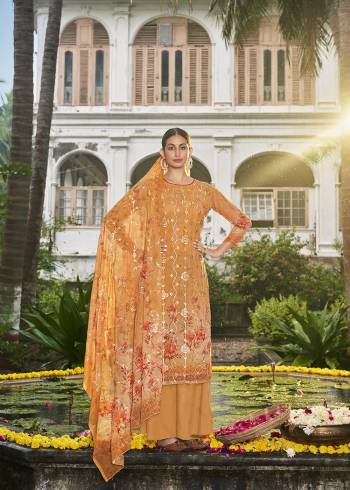 Attrective This Designer Sharara Suits In Lovely Color.?Its Pretty Designer Digital Printed With Embroidery Work Top Is Georgette Based Paired Bottom Santoon With Georgette Fabricated Dupatta. Which Gives An Attractive To The Dress.Buy Now.