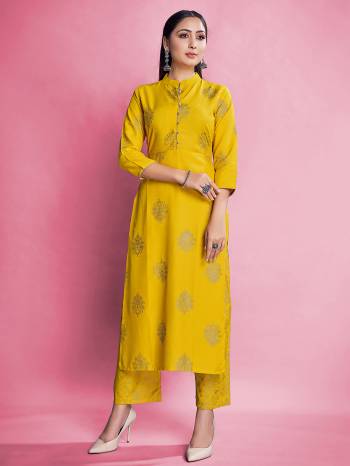 Greb This Readymade Kurti With Pant In Fine Color.This Kurti And Pant Are Rayon Fabricated Beautified With Foil Printed Designer. It Is Light In Weight And Easy To Carry All Day Long. 