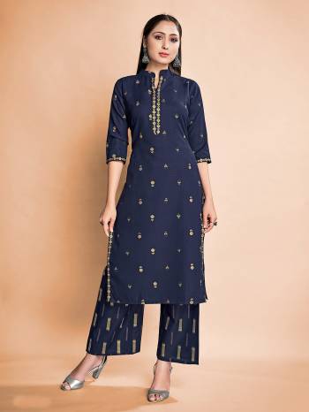 Looking This Readymade Long Kurti With Bottom In Fine Color.Its Top And Bottom Are Rayon Fabricated Beautified With Designer Foil Printed. It Is Light In Weight And Easy To Carry All Day Long. 