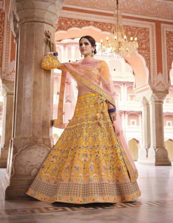 Attrective This Bridal Heavy Designer Lehenga Choli In Fine Color Fabricated On Crepe Beautified Fabric Lahenga Choli With Heavy Designer Embroidery With Swarovski Work.Buy Now. 